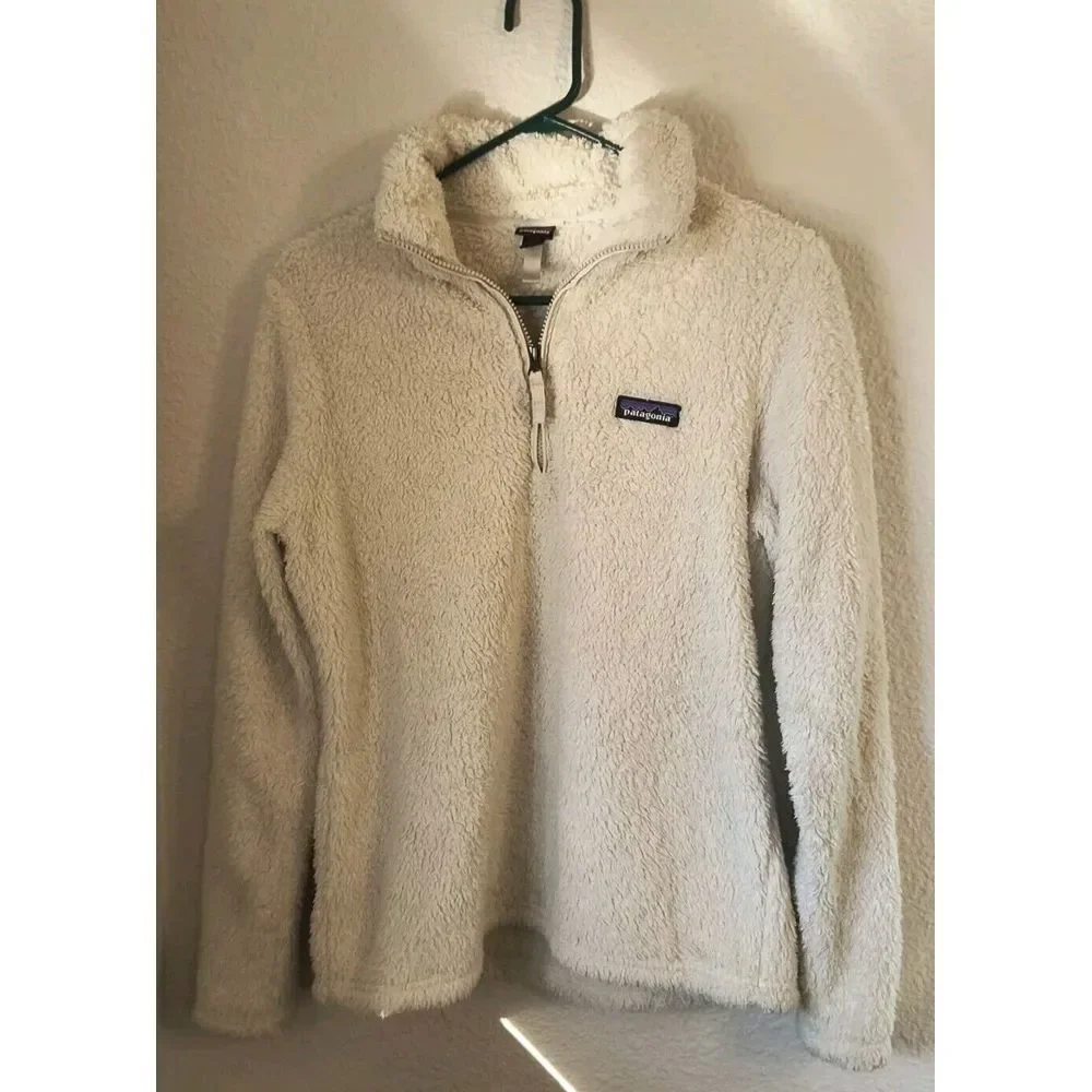 Patagonia Women's Los Gatos 1/4 Zip Pullover Fleece Birch White Size M Fall 2020 - Picture 6 of 7
